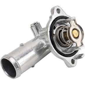 TRQ Thermostat with Housing Assembly Compatible with 11-18 Dodge Durango Grand Cherokee Wrangler