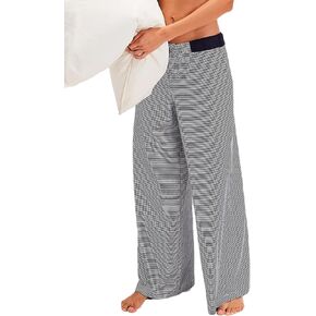 Pajamas Pants Lounge Pants Women Wide Leg High Rise Striped Pants Pj Pants for Women