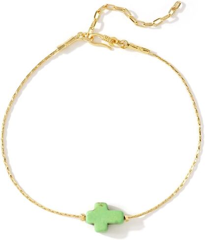 Dainty Cross Beaded Bracelet Handmade Stretch Gold Bracelets For Women, Fashion Crystal Gemstone Prom Jewelry Gift. in Kuwait