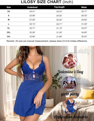 Lilosy Sexy Cutout Ruffle Eyelash Floral Lace Babydoll Lingerie Dress One Piece in Saudi Arabia