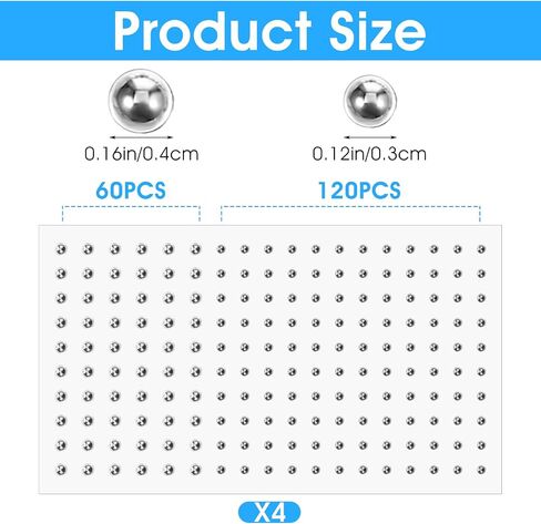 Fake Piercings 720PCs, Faux Fake Nose Ring Lip Piercings Clip-on, Non Pierced Nose Studs, Fake Earrings Belly Skin Piercings, Adhesive Face Body Jewelry Non Piercing for Women Men in Saudi Arabia