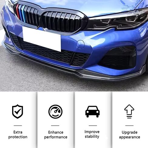 Front Bumper Lip Fits 3 Series M Sport (Carbon Fiber Look, 2019-2022 G20) in Saudi Arabia