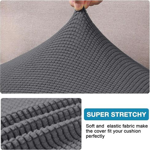 Flamingo P High Stretch Cushion Cover Sofa Cushion Furniture Protector for Sofa Seat Slipcover Sofa Cover Soft Flexibility with Elastic Bottom (3 Seat Cushion Cover, Dove) in Saudi Arabia