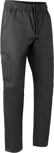 Ubon Chef Pants for Men, Black Cargo Work Pants 7 Pockets in Kuwait