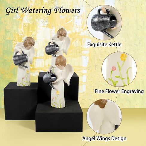 JINGIHE Mother and Son Figurines, Mother Birthday Gifts, Thank You Gifts for Women, Hand-Painted Statues Flowers Gift for Son, New Mom Memorial Day Decorations in Saudi Arabia