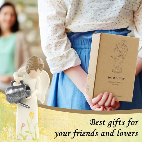 JINGIHE Mother and Son Figurines, Mother Birthday Gifts, Thank You Gifts for Women, Hand-Painted Statues Flowers Gift for Son, New Mom Memorial Day Decorations in Saudi Arabia