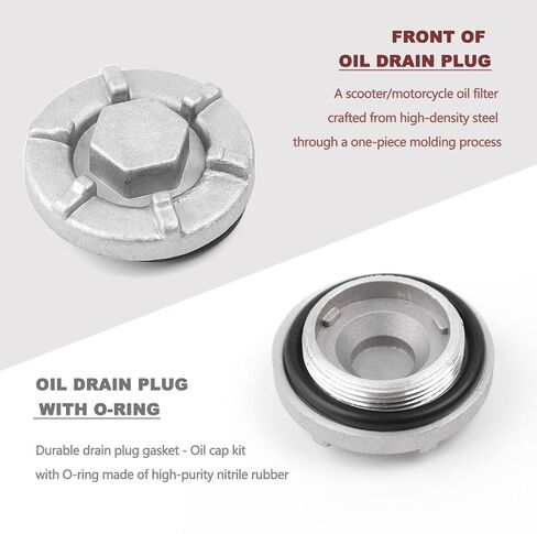 Minho GY6 50cc 125cc 150cc Oil Drain Plug & Cap Filters Set Fit for Chinese Scooter Moped Baja Jonway Benzhou Taotao etc in Saudi Arabia