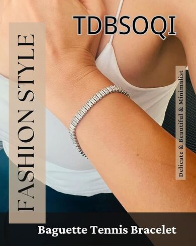 14K Gold Plated Cubic Zirconia Classic Tennis Bracelet for Women Trendy Dainty Gold Bracelets for Women Size 6.5-7.5 Inch in Kuwait