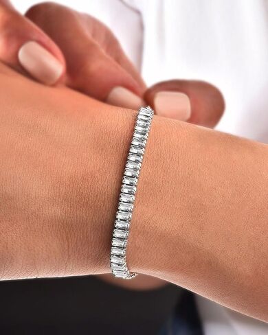 14K Gold Plated Cubic Zirconia Classic Tennis Bracelet for Women Trendy Dainty Gold Bracelets for Women Size 6.5-7.5 Inch in Kuwait