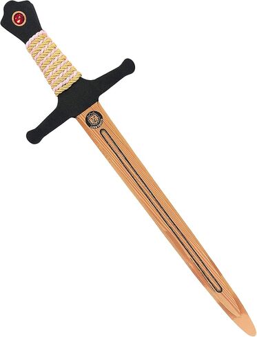 سيف Liontouch WoodyLion، ذهبي ووردي – كبير | لعبة إسفنجية تشبه الخشب للعب التظاهري في الغابة | سلاح آمن ومرن وإكسسوارات معركة للملابس والأزياء التنكرية للأطفال in Kuwait