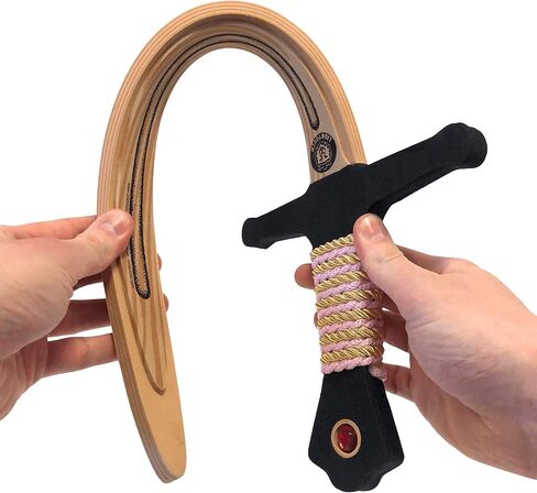 سيف Liontouch WoodyLion، ذهبي ووردي – كبير | لعبة إسفنجية تشبه الخشب للعب التظاهري في الغابة | سلاح آمن ومرن وإكسسوارات معركة للملابس والأزياء التنكرية للأطفال in Kuwait