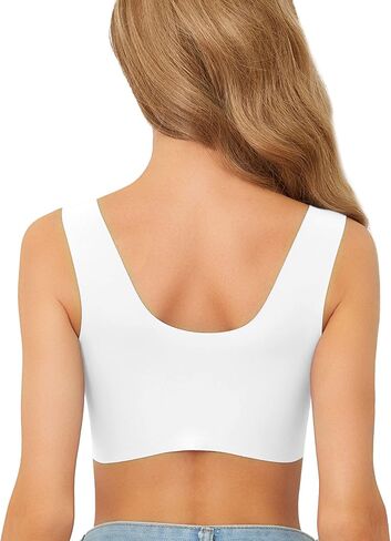 Front Closure Lace Bras for Women Posture Smooth Back Wirefree Bra Seamless Brassiere in Kuwait