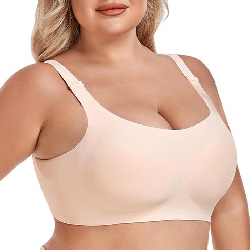 Smooth Bras for Women No Underwire Full Coverage Bralettes for Women Wireless Everyday T Shirt Bra with Extender in Saudi Arabia