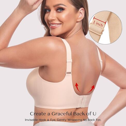 Smooth Bras for Women No Underwire Full Coverage Bralettes for Women Wireless Everyday T Shirt Bra with Extender in Saudi Arabia