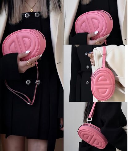 Black Leather fanny pack for women,Fashion Small crossbody bag, Popular exquisite leather belt bag for women. in Saudi Arabia