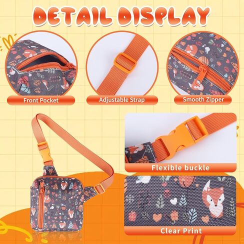 Kids Fanny Pack,Girls Boys Purse Bag Cute Cartoon Wasit Bag Travel Belt Bag,Crossbody bag for kids age 4-12(Fox) in Saudi Arabia