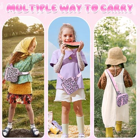 حقيبة فاني للأطفال، حقيبة محفظة للفتيات والأولاد، حقيبة واسط كرتونية لطيفة، حقيبة بحزام للسفر، حقيبة كروس للأطفال من سن 4 إلى 12 عامًا (ثعلب) in Kuwait