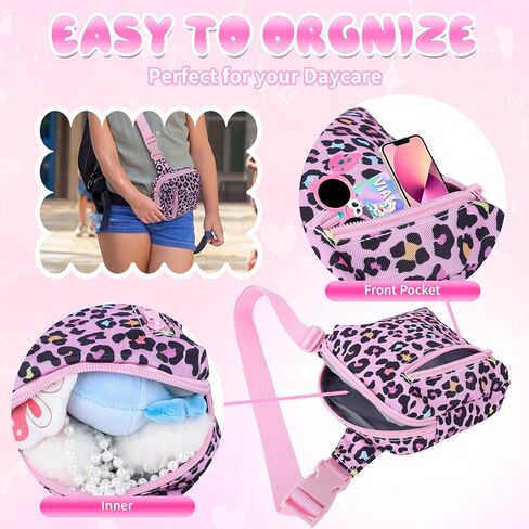 حقيبة فاني للأطفال، حقيبة محفظة للفتيات والأولاد، حقيبة واسط كرتونية لطيفة، حقيبة بحزام للسفر، حقيبة كروس للأطفال من سن 4 إلى 12 عامًا (ثعلب) in Kuwait