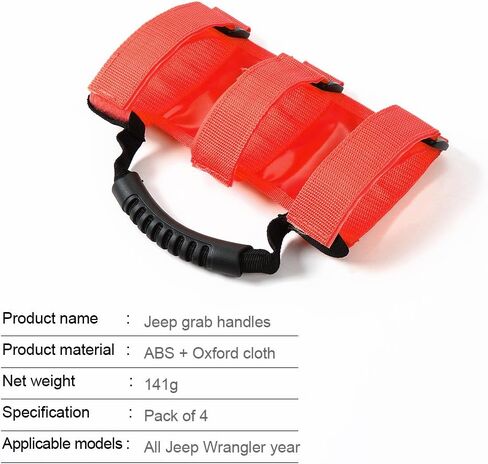 JeCar Grab Handles Heavy Duty Roll Bar Grip Handles Compatible with Jeep Wrangler 1955-2023 CJ YJ TJ JK JL & Gladiator JT in Saudi Arabia