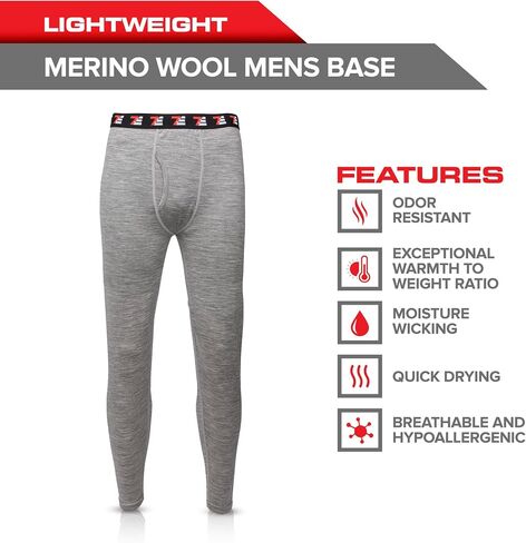 7EVEN 100% Merino Wool Mens Base Layer Bottom 230 GSM in Saudi Arabia