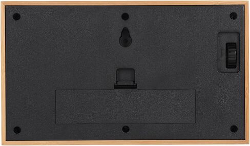 TOPINCN Vintage Auto Flip Clock Retro Large Number Desk Table Clock, Modern Minimalist Wooden Digital Flipping Clock with Relaxing Stress Relief Function (Black Background) in Saudi Arabia