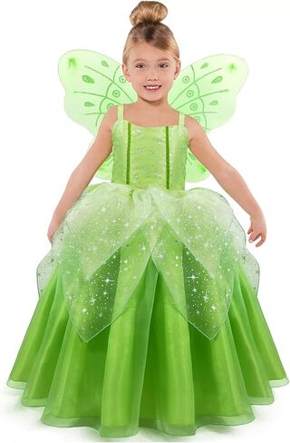 Princess Tinker Bell Halloween Costume for Girls, Birthday Party Fairy Dress Up, Special Occasion Dress with Wings in Kuwait
