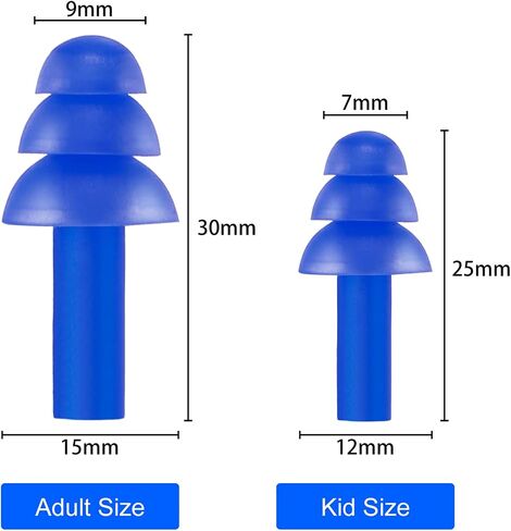 6 Pairs Kids Adults Ear Plugs Swimming Noise Cancelling Reusable Earplugs for Sleeping and Swimming, 6 Assorted Colors(Classic Colors) in Kuwait