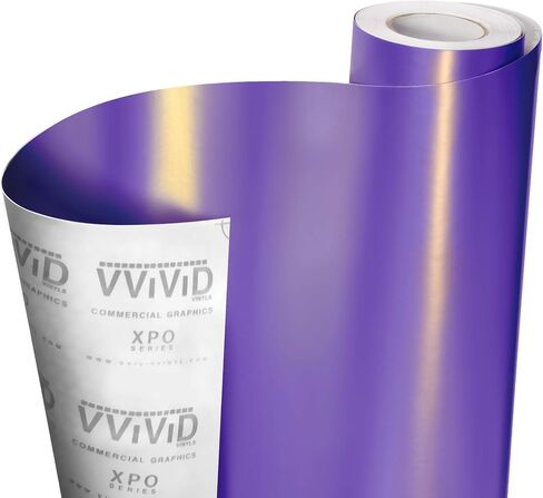 VViViD+ Satin Galaxy Purple Blue Vinyl Car Wrap (1tft x 5ft) in Saudi Arabia