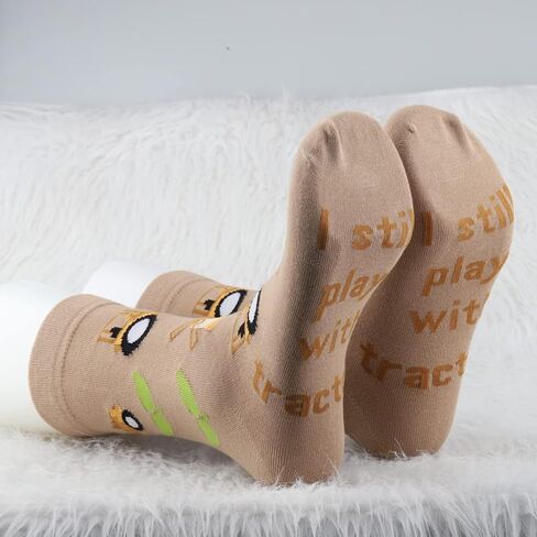 MBMSO 2 Pairs Farming Socks I Still Play with Tractors Socks Funny Farmer Gift Farm Owner Gifts Tractor Lover Gift Socks in Saudi Arabia
