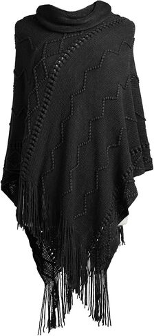 DEMDACO رقبة متدلية مزخرفة باللون الأسود مقاس واحد يناسب معظم شال المعطف المصنوع من قماش الأكريليك in Kuwait