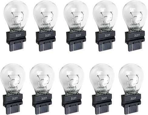 Clear Car External Turn Signal Bulb Halogen Lamp GT25 3156 3157 12V 21W 21/5W Brake Light W2.5x16D Amber White Taillight Set of 10 (3157 Amber) in Saudi Arabia