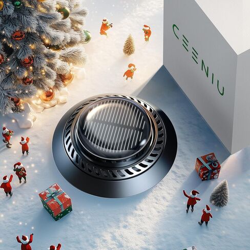 CEENIU 2024 New UFO Car Air Freshener, Solar Powered Auto Rotary, Aluminum Alloy, Supports DIY perfumes, Natural French Fragrance, Cologne & Mint ice, Two Oils, F21 Car Fresheners, Car Fragrance in Kuwait