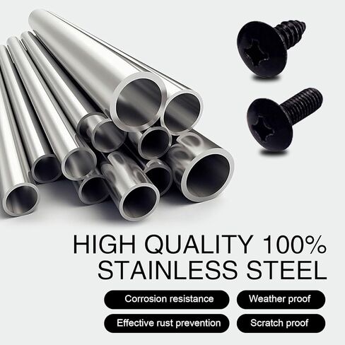 8 قطع براغي لوحة ترخيص السيارة، ملحقات تثبيت إطار معدني متين مقاوم للماء مع حصيرة مقاومة للصدمات، مسامير سيارات عالمية مع أدوات تركيب لشاحنة سيارات الدفع الرباعي (أسود) in Kuwait