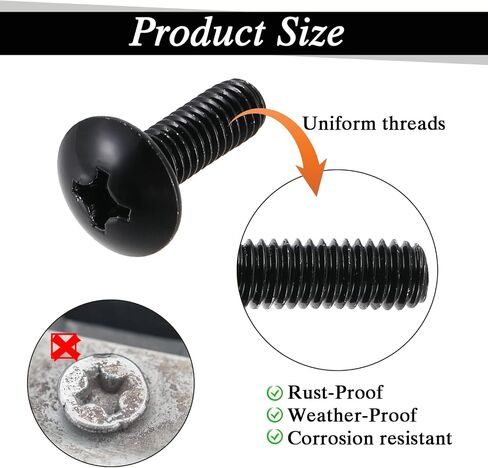 4 Set License Plate Screws Caps Black M6 (1/4") Stainless Car Tag Bolts Car Tag Plate Mounting Hardware, Self Tapping Mounting Fasteners for Auto Front Rear License Plate Frame in Saudi Arabia