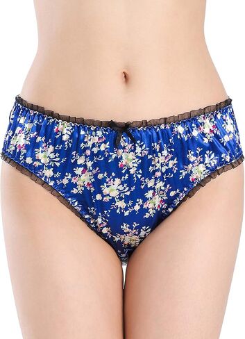 ملابس داخلية نسائية من الساتاني من الساتان الزهري تانجا بيكيني سراويل داخلية كلسون in Kuwait