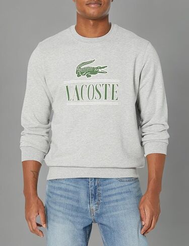 Lacoste Men's Large Croc Graphic Crew Neck Sweatshirt in Saudi Arabia
