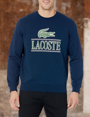 Lacoste Men's Large Croc Graphic Crew Neck Sweatshirt in Saudi Arabia
