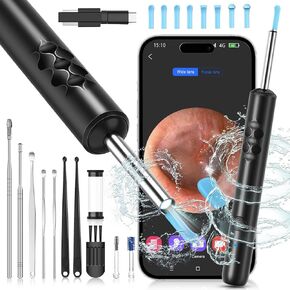 Ear Wax Removal, Upgraded Ear Cleaner with 1920P Camera, Ear Wax Removal Tool Camera with 8 Pcs Ear Set, Ear Wax Removal Kit with 7 Ear Spoon, Ear Cleaner with Lights, Ear Camera for iOS & Android