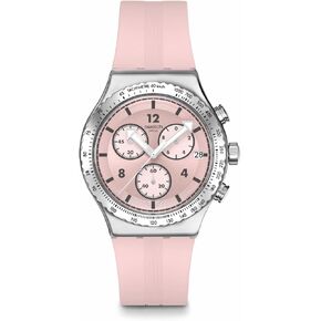 Swatch Unisex Casual Watch Pink Stainless Steel Quartz POPPINGLY Pink