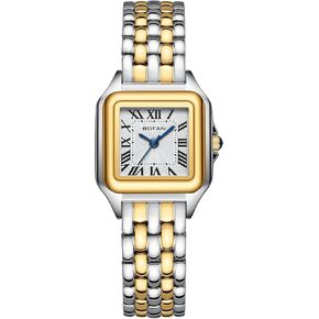 BOFAN Small Gold Watches for Women Easy Reader Ladies Quartz Wrist Watches with Gold Stainless Steel Band,Roman Dial,Water Resistant,Band Adjuster Included