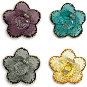 صينية مجوهرات على شكل خاتم الزهرة، صينية حلية زجاجية صغيرة in Kuwait