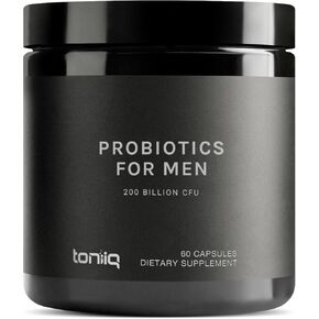 Probiotics for Men - 200 Billion CFU & 20 Strains - Third Party Tested - Made in a GMP-Certified Facility - Prebiotics & Probiotics for Men for Digestive and Immune Health