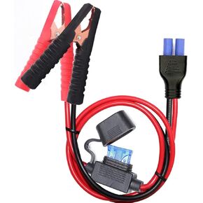10AWG Battery Alligator Clips,Female EC5 Jump Starter Cable with Battery Clamps,Alligator Clip Clamp to EC5 Connector Extension Charging Cable for Emergency Car Jump Starter Booster.(60CM)