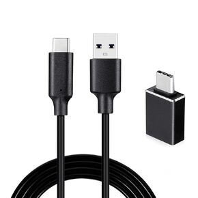 USB C Cable Replacement for Focusrite Scarlett Solo(3rd Gen), Scarlett 2i2(3rd Gen) Audio Interface, with USB C Male to USB Female Adapter, Nylon Braided, 6.6 ft