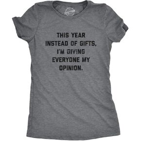 Crazy Dog Womens T Shirts Funny Sarcastic Humor Christmas Tees for Holiday Parties