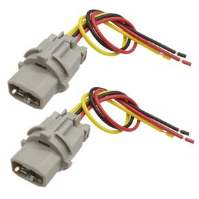 2pcs Tail Brake Light Socket w/Female Wiring Harness Pigtail Assembly Plug for Acura CL 2009-2013, Honda Accord Civic 1998-2015 Replace OE 33515-S50-003 Rear Blinker Holder Base T20W W Socket