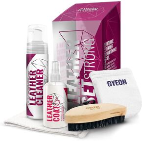 Gyeon Leather Set Strong - All in One Car Leather Cleaner and Coating Kit - Deep Clean and Protect Your Cars Leather Interior and Seats - Automotive Leather Protection