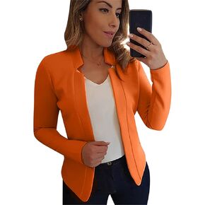 DIACACY Women’s Cropped Formal Open Front Blazers Suit Long Sleeve Slim Blazers Jacket Cardigan