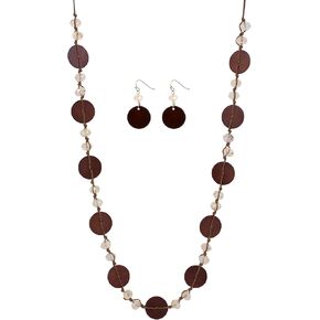 Long Fashion Chunky Beads Rope Knot Necklace Set 40" Strand Handmade Natural Shell Crystal Beaded Necklaces Fashion Boho Costume Jewelry for Women