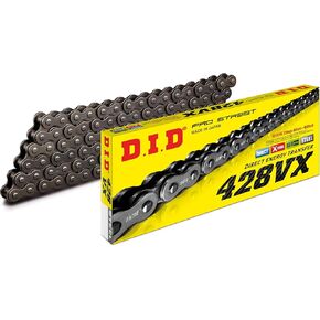 DID chain, 428 VX, 126 links (x Open Ring), with Clip Lock